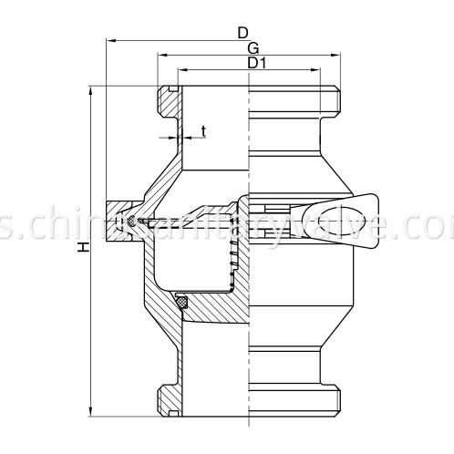 SMS Hygienic Non-Return Valves Threaded Ends